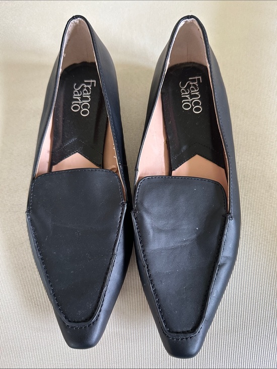 Franco Sarto Shoes - Franco Sarto Belamour Black Pointed Loafer Flats size 8.5